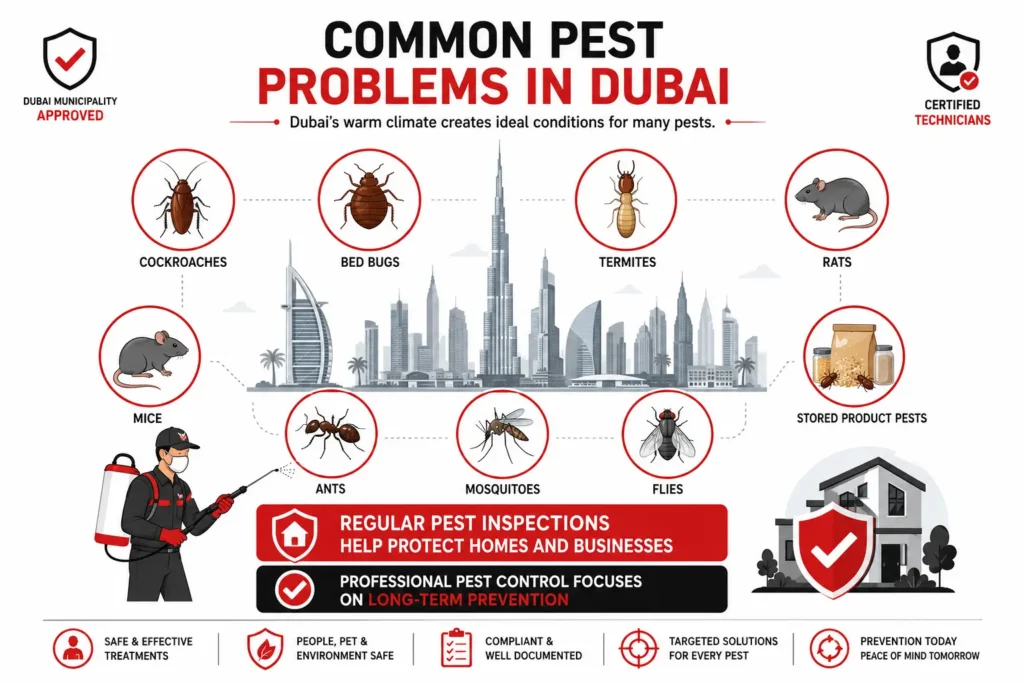 common pest problems in dubai